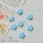 Star Metal Beads 12mm Baking Painted Plaid Pattern 10pcs 6