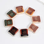 Square Acrylic Beads 19mm Coffee Bag Design 10pcs 4
