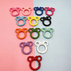 Zinc Alloy Mickey Head Spring Keyrings 28mm Colorful Painted 10pcs 3