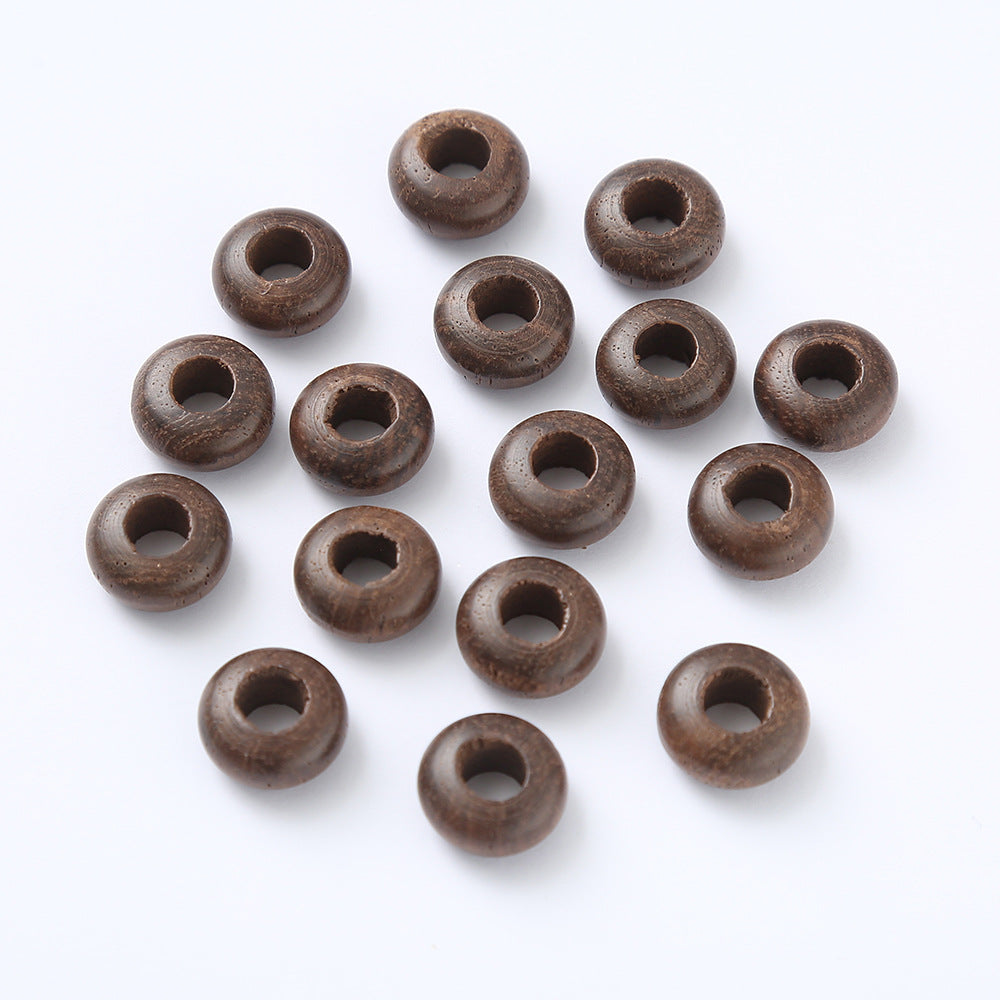 Wood Round Spacer Beads 14mm Black Solid 50pcs 5