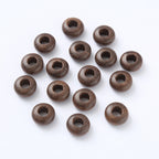 Wood Round Spacer Beads 14mm Black Solid 50pcs 5