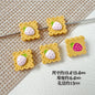 Strawberry and Mouse Metal Beads 13mm Pastel Painted Cookie Design 10pcs 11