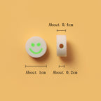 Flat Clay Beads 10mm Colorful Smiley Face Polymer 100pcs 4
