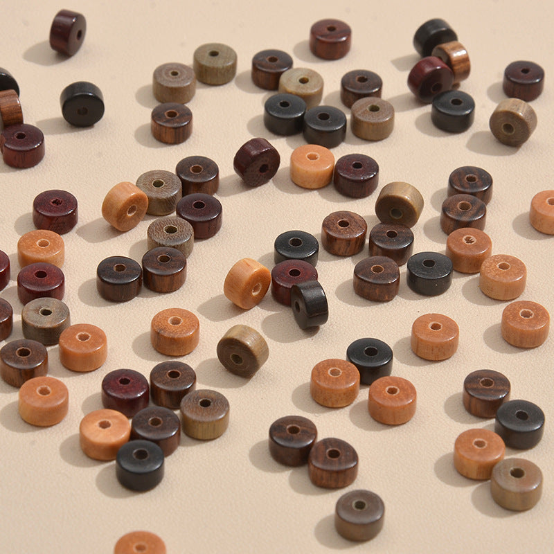 Wood Cylindrical Spacer Beads 7mm Natural Sandalwood 100pcs 2
