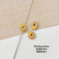 Donut Metal Beads 13mm Painted Enamel Pastel 10pcs 10
