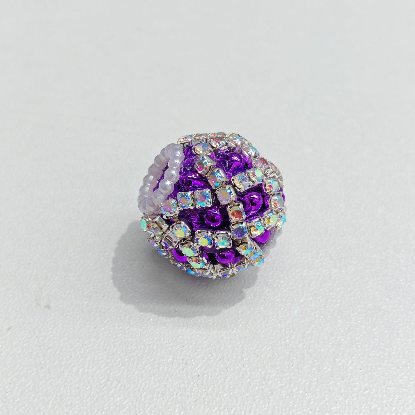 Rhinestone Bubblegum Beads 18mm Chain Enlaced Mixed Colors 4pcs 11