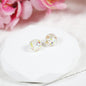 Lampwork Glass Beads Round 10/12mm Floral Silver Foil Filled 10pcs 13