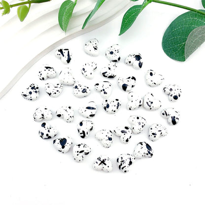 Spray Painted Butterfly Heart Star Acrylic Beads Black and White 100pcs 6