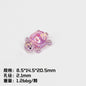 Glow In The Dark 3D Turtle Resin Beads 20mm Colorful Glossy 10pcs 12
