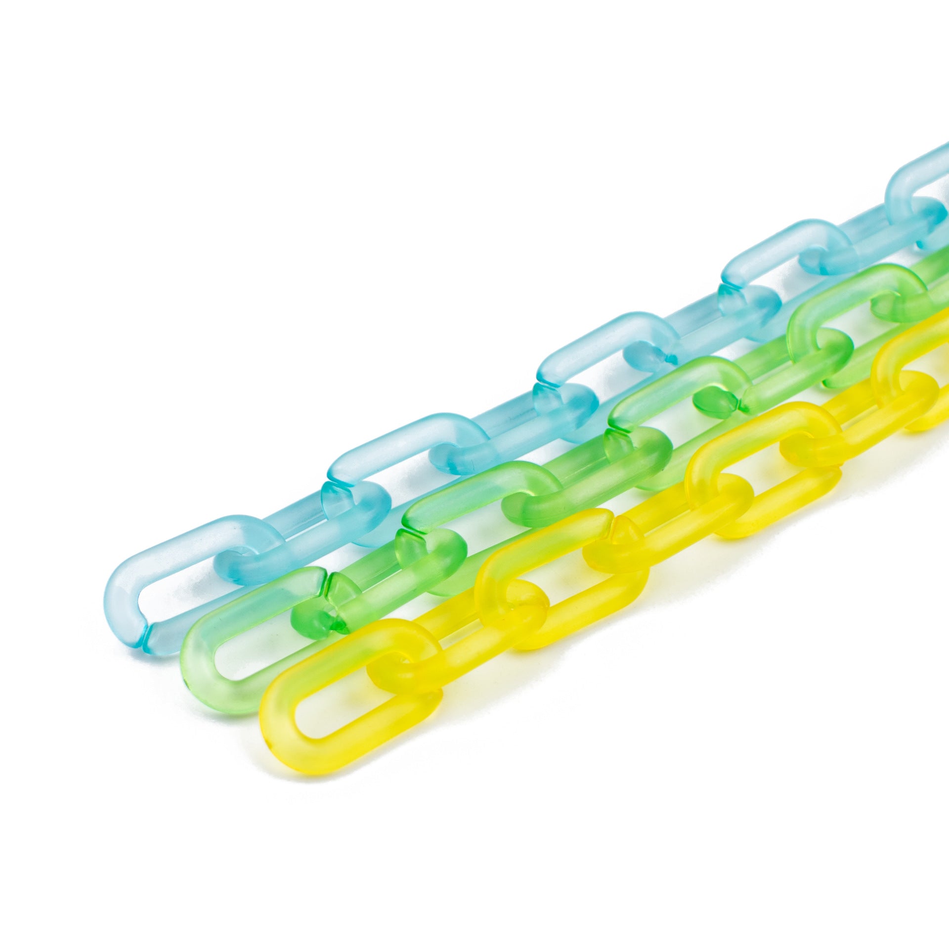 Matte Clear Acrylic Open Chain Links 20mm Colorful 100pcs 5