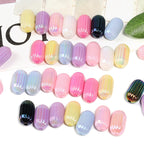 UV Plating Irregular Lantern Acrylic Beads 17x10mm Colorful Gradient 50pcs