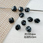 Heart Stone Metal Beads 6mm 9mm Glossy Painted Pastel Colors 50pcs 24