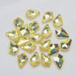 Electroplated Maple Leaf Glass Beads 11x16mm Double-Sided Single Hole 30pcs 34
