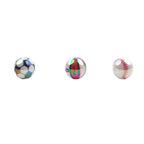 Plating Round Acrylic Beads 16mm UV Sports Ball Pattern 20pcs 5