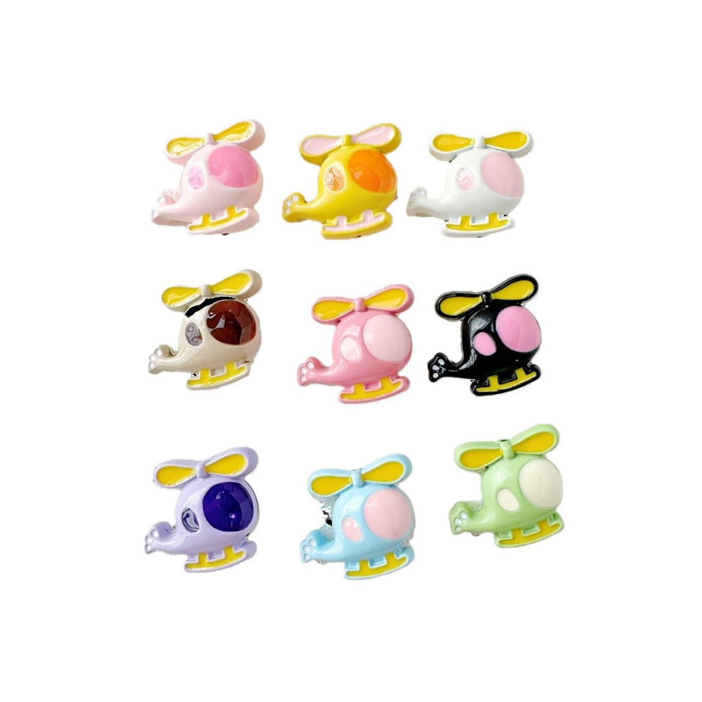 Helicopter and Satellite Metal Beads 17mm Painted Pastel Alloy 10pcs 5