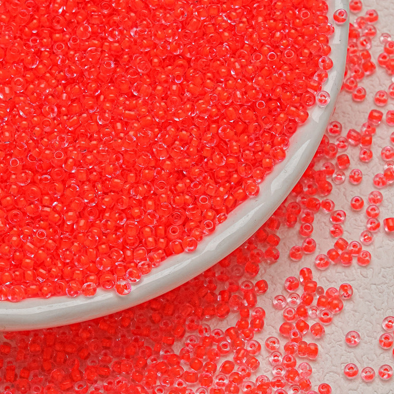 Dyed Core Seed Glass Beads 3mm Translucent Mixed Colors 13
