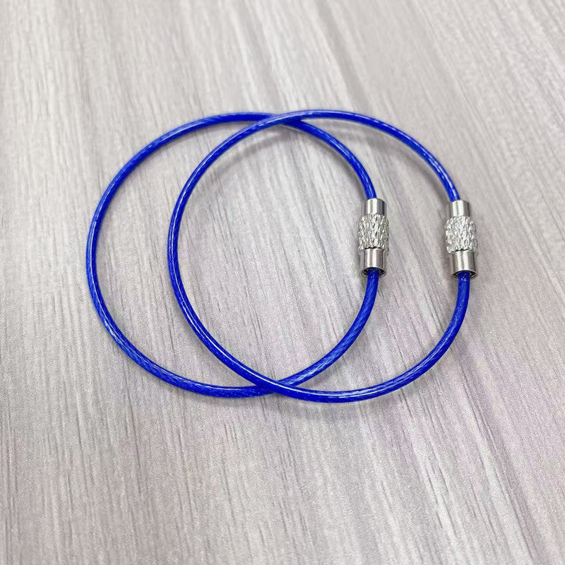 PVC Coated Wire Key Rings Colorful Durable 15cm 20pcs 15
