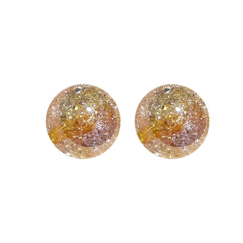 Colored Crackle Round Acrylic Beads 16mm Glossy Translucent 100pcs 5