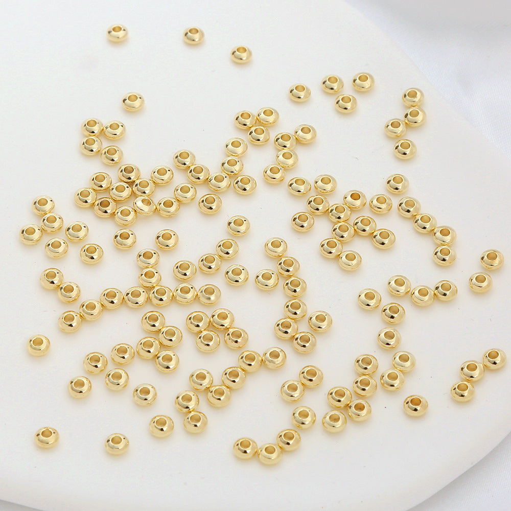 Tiny Donut Spacer CCB Plastic Acrylic Beads 4mm KC Gold 1000pcs