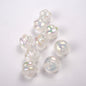 UV Plating Twisted Acrylic Beads 17mm Glitter Powder 50pcs 5