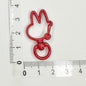 Spray Painted Bunny Head Zinc Alloy Buckle Keychain Clasps 20pcs 10