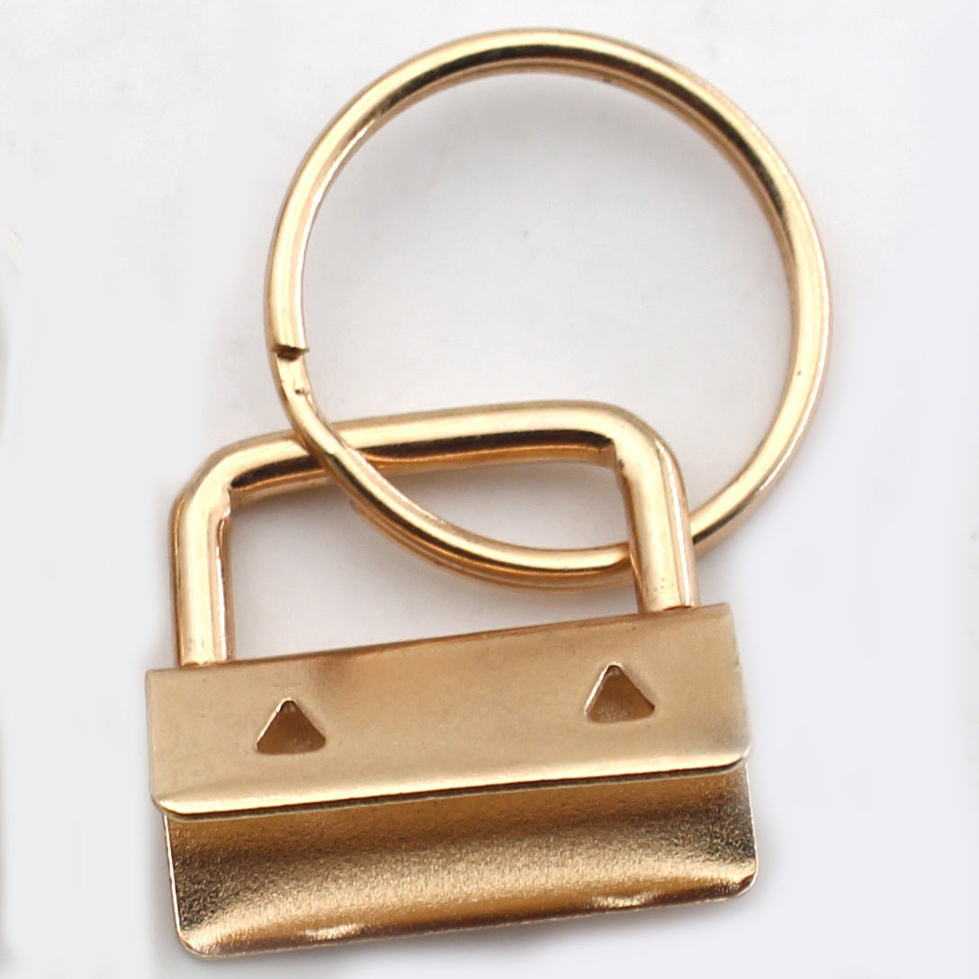 Iron Fob Keychain Clamps 25mm Various Finish Colors 10pcs 11