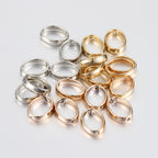Oval CCB Plastic Bead Frame 12mm x 15mm Metallic Mix 100pcs 2
