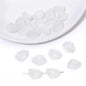 Frosted Irregular Cut Flat Stone Glass Beads 12x15mm Multicolor 10pcs 12