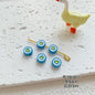 Round Metal Beads Baking Painted Smiling Chocolate Series 20pcs 39