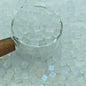 Transparent Sugar Cube Glass Beads 7mm Frosted Pastel 50pcs 6