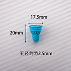 Painted Cone Acrylic Beads 20mm Solid Creamy Colors 5pcs 3