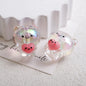 Plating Heart Acrylic Beads 27mm Transparent Cat Design 10pcs 6