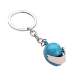 Metal Motorcycle Helmet Keychain Zinc Alloy with Shiny Visor Multiple Colors 5
