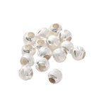 Brass Flower Engraved Metal Beads 10mm Matte Large Hole 50pcs 5