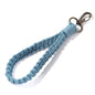 Woven Cotton Rope Wristlet Keychain Pastel Autumn Colors 12