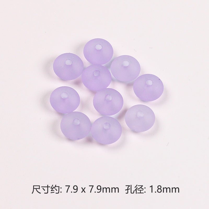 Acrylic Round Spacer Beads 8mm Matte Transparent Jelly Color 200pcs 8