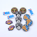 Silicone Focal Beads NBA Team Featuring Logos and Bold Colors 20pcs 2