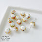 Lampwork Glass Beads Round 10mm Handmade Colorful Confetti 5pcs 9