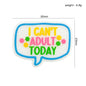 Silicone Focal Beads I Can't Adult Today Speech Bubble Flower Accents 20pcs 2