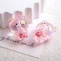 Plating Heart Acrylic Beads 27mm Transparent Cat Design 10pcs 14
