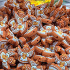 Silicone Focal Beads Gingerbread Man Angel White Wings 20pcs 4