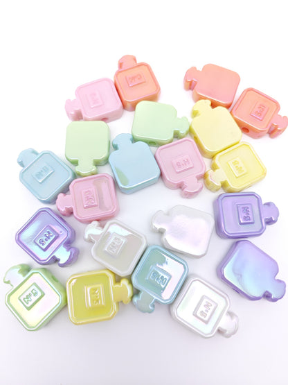 Painted Perfume Bottle Acrylic Beads 29mm Enamel Finish 50pcs 13