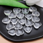 Clear Heart Acrylic Beads 17mm Transparent 40pcs