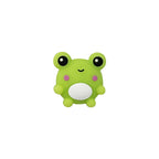 Silicone 3D Focal Beads Frog Smiling Front Facing 20pcs 6