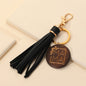 PU Tassel Keychain Metal Rainbow Color with Lobster Clasp 8