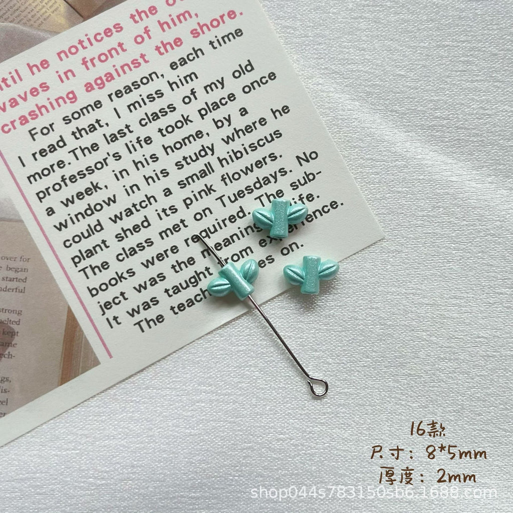 Tulip Metal Beads 3D Painted Pastel Colors 10pcs 21