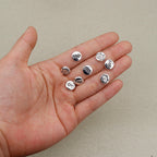 Flat Metal Beads 10mm Double Sided Kitten Fish Bone Engraving 40pcs 4