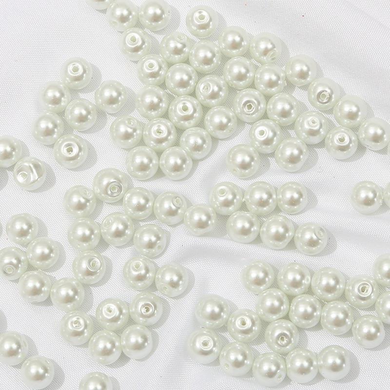Pearl Round Glass Beads 10mm Luminous Mixed Colors 40pcs 6
