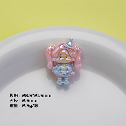 Plating Sanrio Resin Beads Glossy Pretty Girl Series 10pcs 10