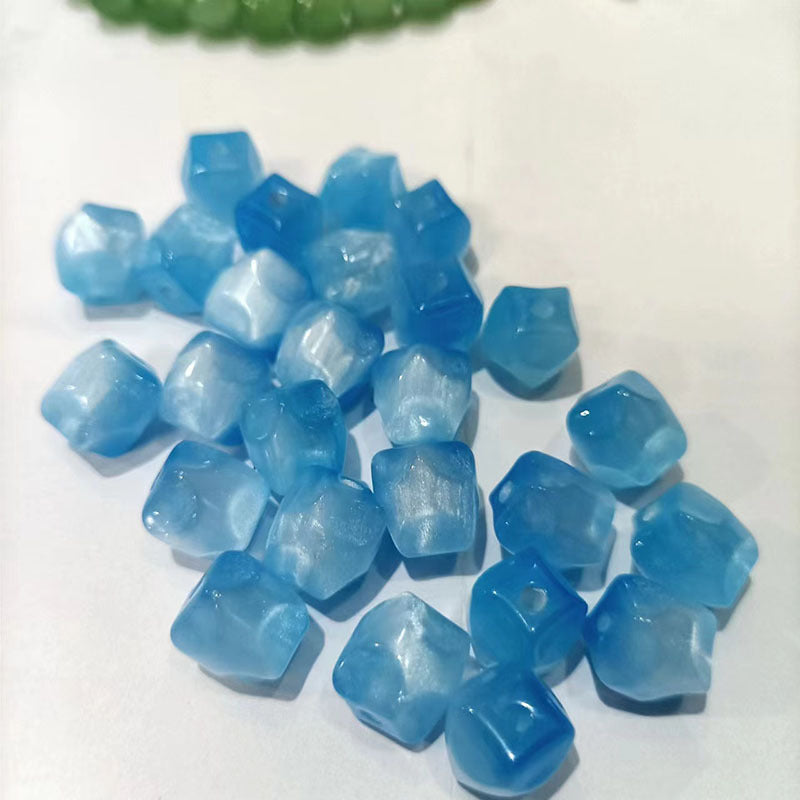 Gradient Fig Shaped Resin Beads 10mm Multicolor Ombre 40pcs 8